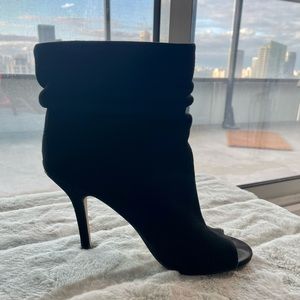 Aldo Suede Peep-toe Booties sz 6.5